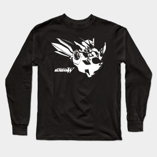 Wing Zero Custom Silhouette White Long Sleeve T-Shirt